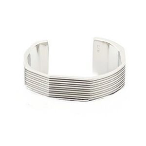 Calvin Klein Jewelry Women's Geometric Silver-Tone Stainless Steel Bracelet